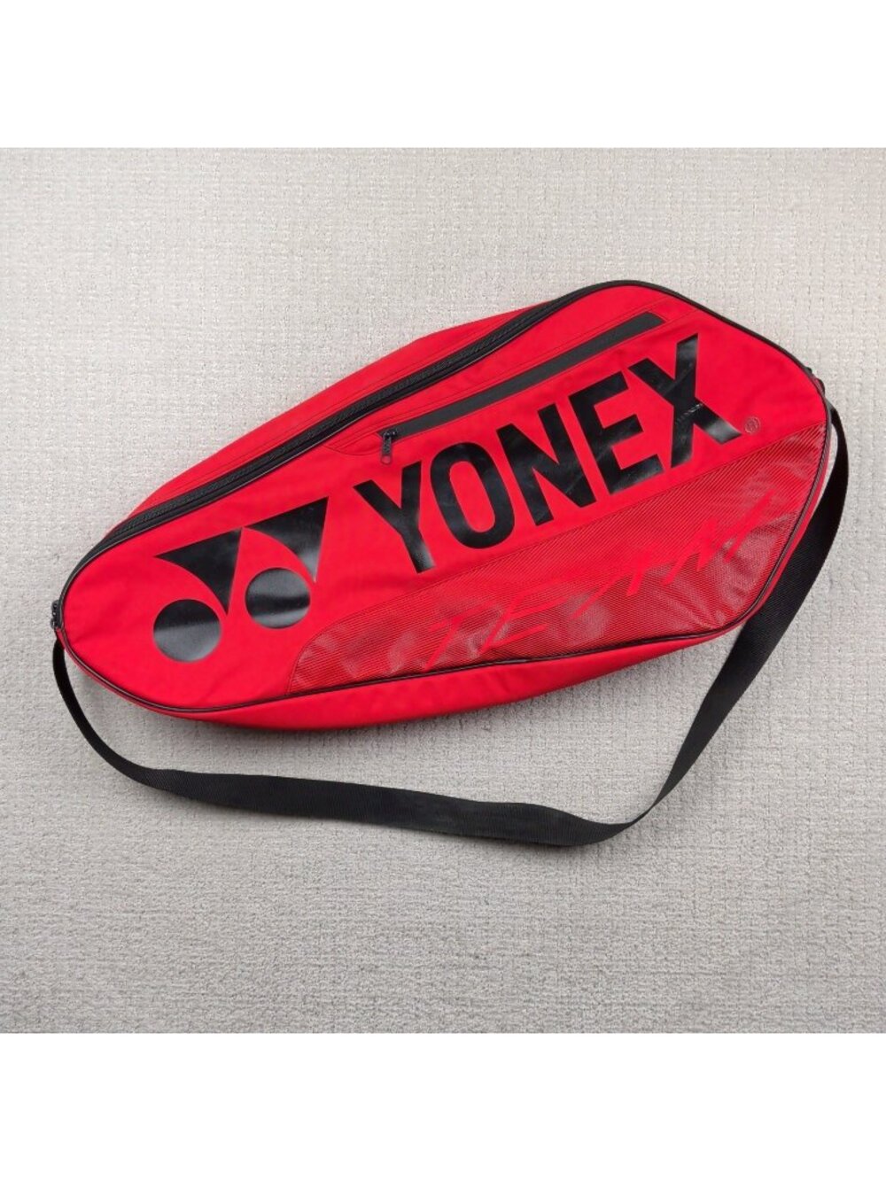 Yonex Team Tennis / Badminton Racquet Carry Bag w/ Shoulder Straps Black / Red